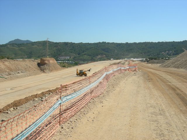 Obres del Quart cinturó prop d'Abrera