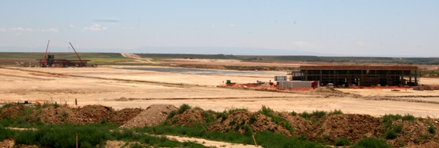 Vista general de les obres de l'aeroport