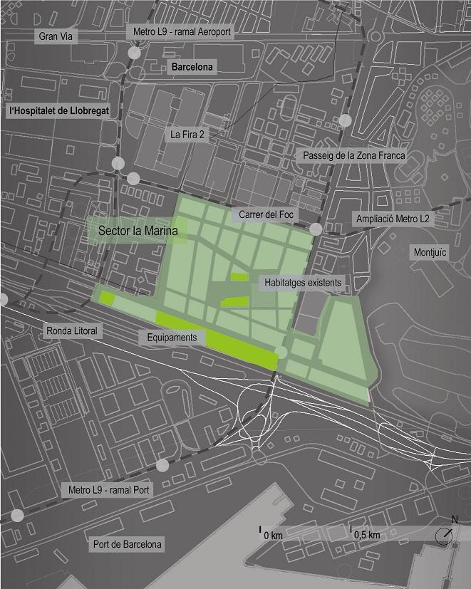 Transformació urbana de la Marina-Zona Franca (Barcelona)