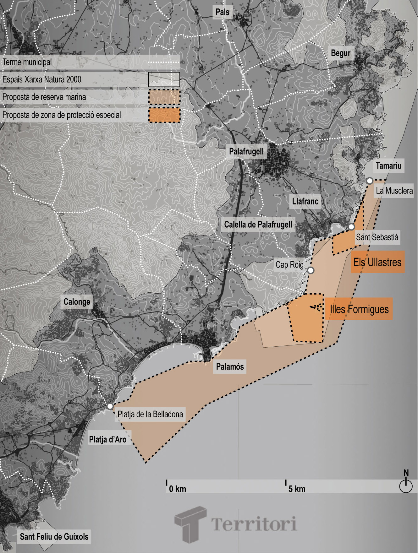 Reserva Marina Palamós-Illes Formigues Mapa: Montse Ferrés
