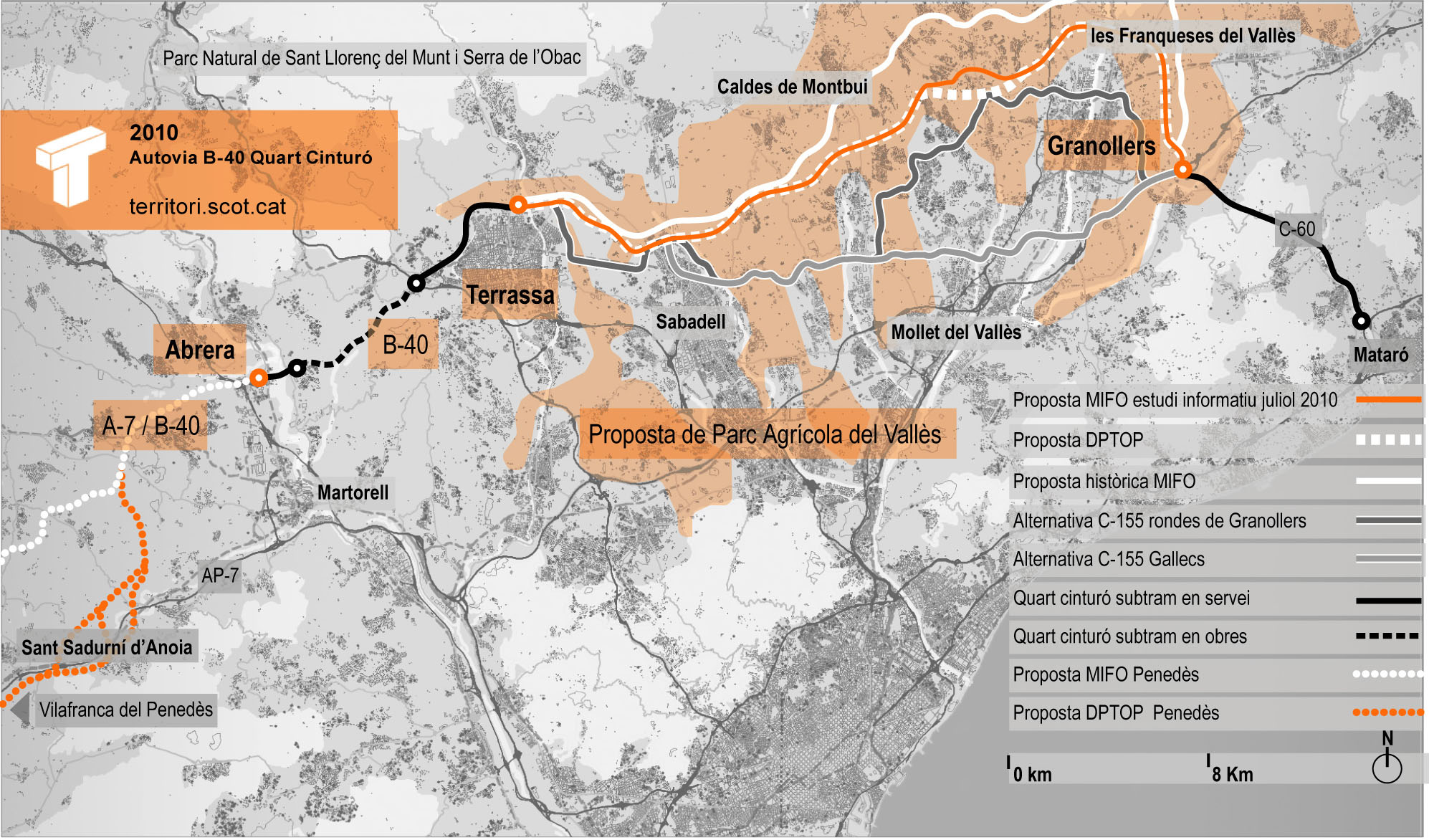Autovia B-40 Quart cinturó 2010 Mapa: Montse Ferrés