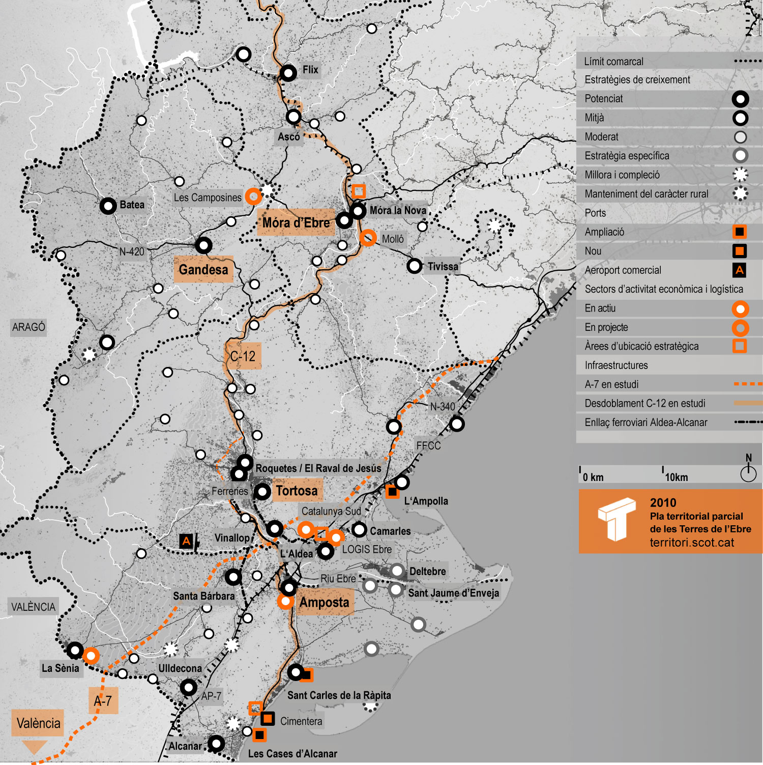 Pla territorial parcial de les Terres de l'Ebre Mapa: Montse Ferrés