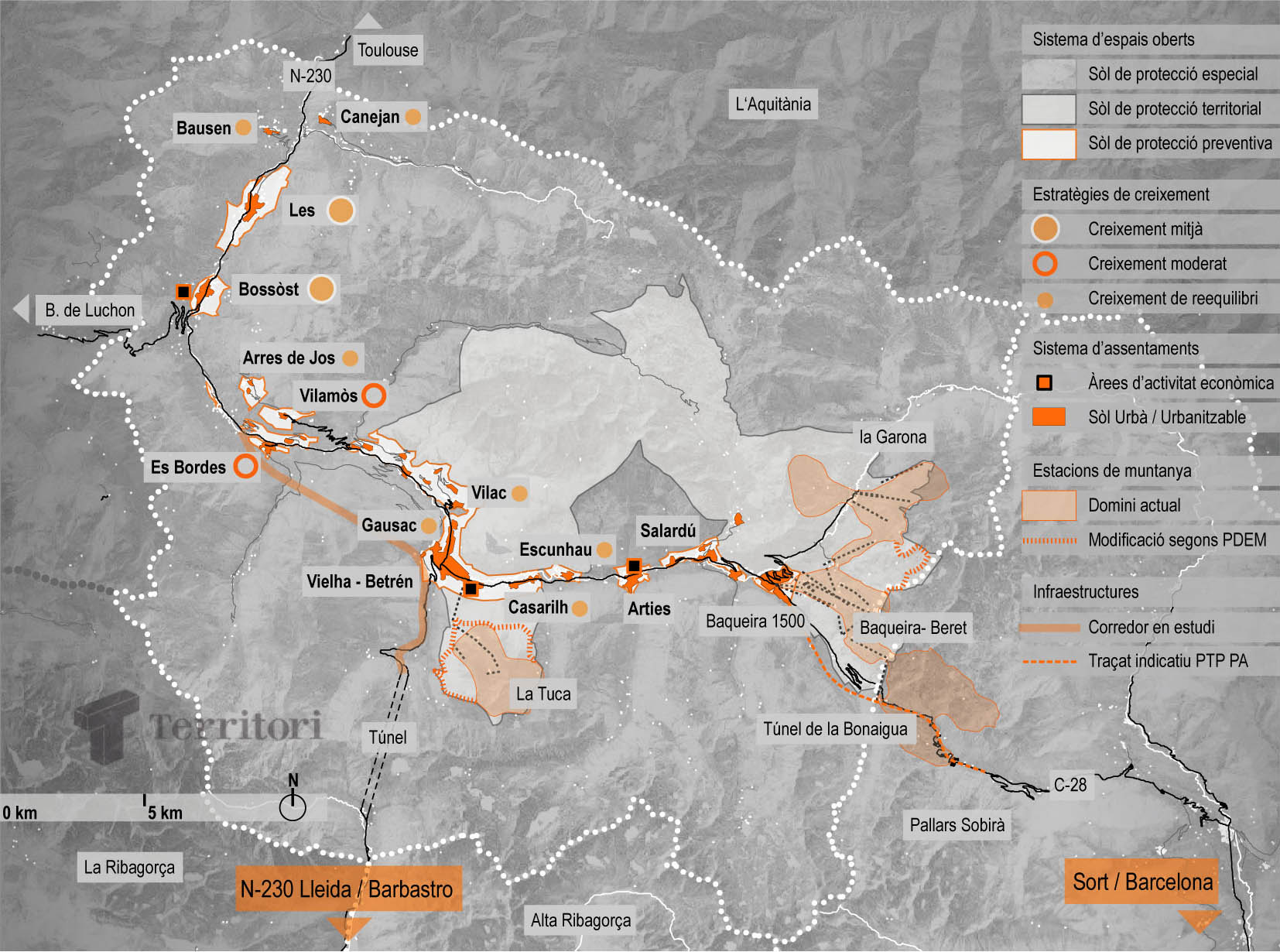 Pla director urbanístic de la Val d'Aran 2010 Mapa: Montse Ferrés