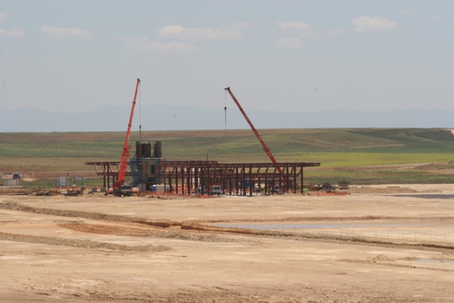Obres de construcci� de la terminal de l'aeroport de Lleida