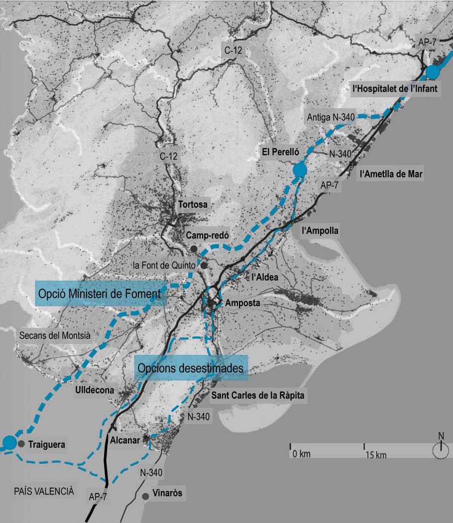 Estudi informatiu de l'A-7 per les Terres de l'Ebre Mapa: Montse Ferr�s