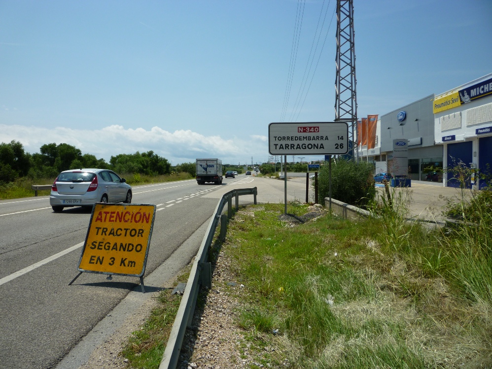 L'N-340 al Vendrell, a l'al�ada de Sant Vicen� de Calders Foto: Mois�s
Jordi